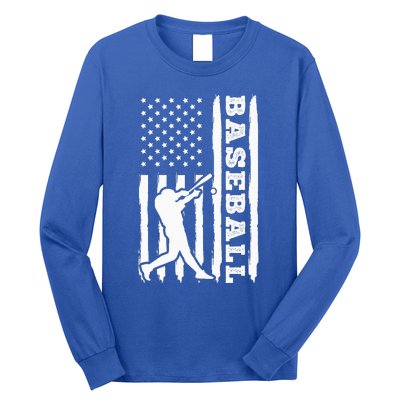 Baseball Flag America Long Sleeve Shirt