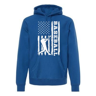 Baseball Flag America Premium Hoodie