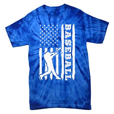 Baseball Flag America Tie-Dye T-Shirt