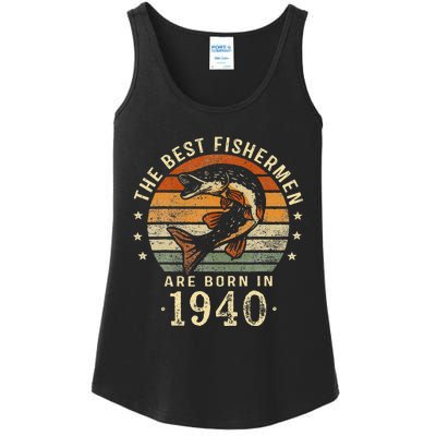 Best Fishermen Are Born In 1940 83rd Birthday Fishing Gifts Ladies Essential Tank