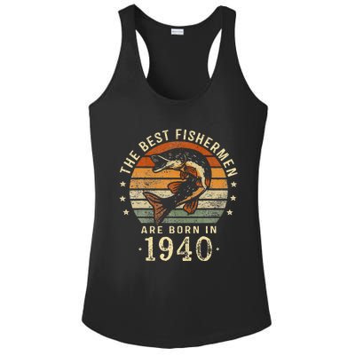 Best Fishermen Are Born In 1940 83rd Birthday Fishing Gifts Ladies PosiCharge Competitor Racerback Tank