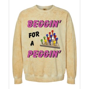 Beggin’ For A Peggin Colorblast Crewneck Sweatshirt