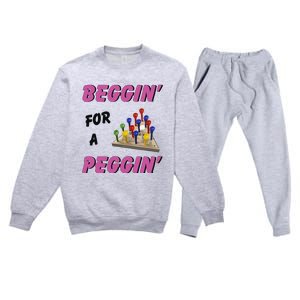 Beggin’ For A Peggin Premium Crewneck Sweatsuit Set