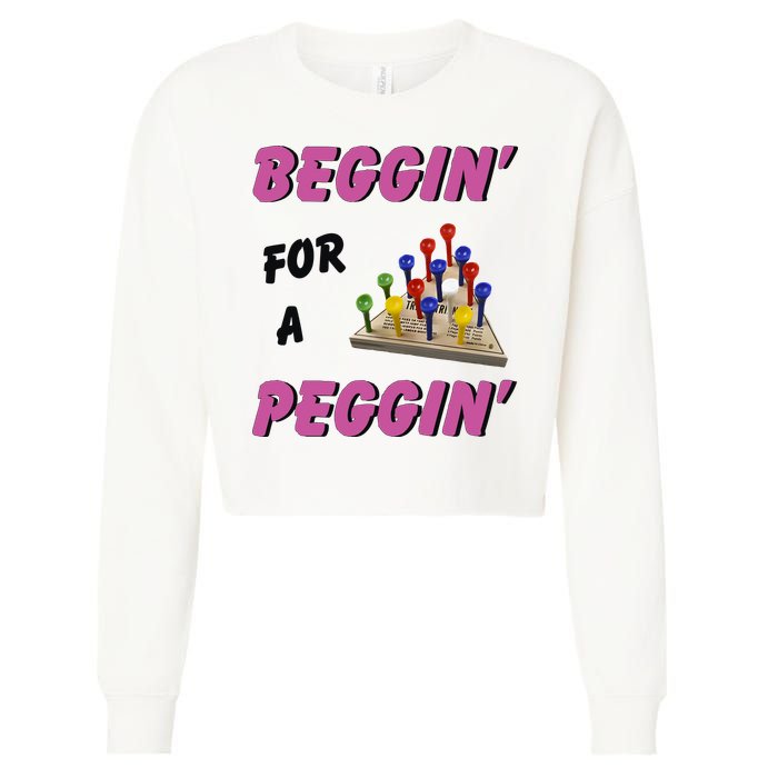 Beggin’ For A Peggin Cropped Pullover Crew