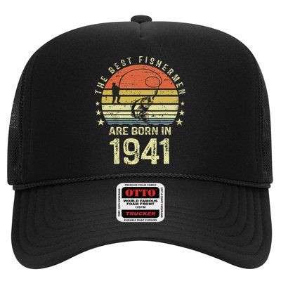 Best Fishermen Are Born In 1941 80th Birthday Fishing Gift Trucker Hat