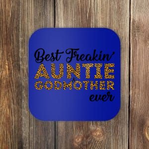 Best Freakin Auntie Godmother Ever Pattern Gift Meaningful Gift Coaster