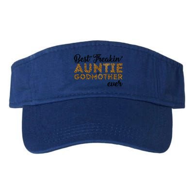 Best Freakin Auntie Godmother Ever Pattern Gift Meaningful Gift Valucap Bio-Washed Visor