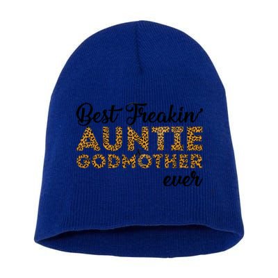 Best Freakin Auntie Godmother Ever Pattern Gift Meaningful Gift Short Acrylic Beanie