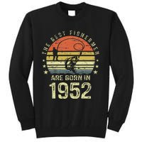 Best Fishermen Are Born In 1952 69th Birthday Fishing Gift Tall Sweatshirt