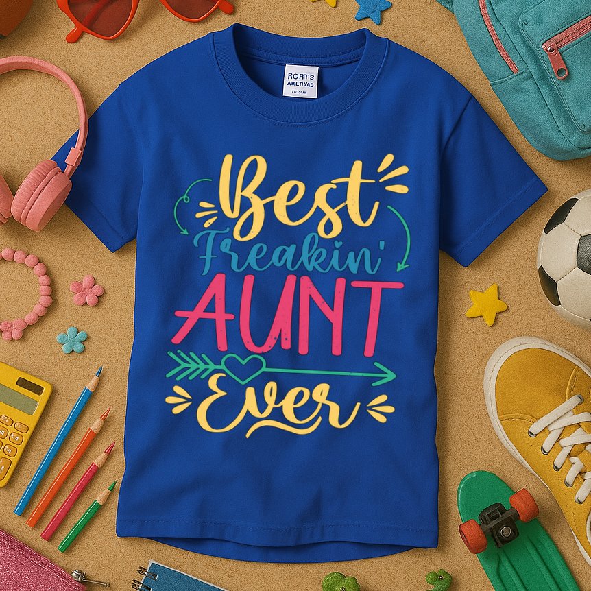 Best Freaking Aunt Ever For Auntie Gift Kids T-Shirt