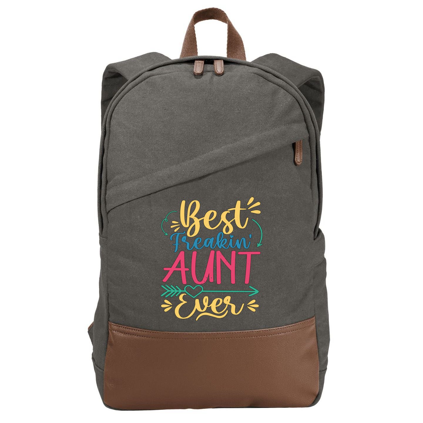 Best Freaking Aunt Ever For Auntie Gift Cotton Canvas Backpack