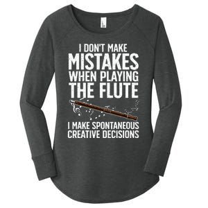 Best Flute Art For Musical Instrument Flute Player Women's Perfect Tri Tunic Long Sleeve Shirt