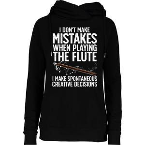 Best Flute Art For Musical Instrument Flute Player Womens Funnel Neck Pullover Hood