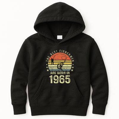 Best Fishermen Are Born In 1965 56th Birthday Fishing Gift Kids Hoodie