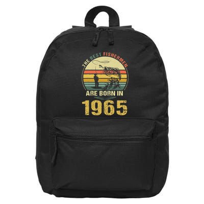 Best Fishermen Are Born In 1965 57th Birthday Fishing Gift 16 in Basic Backpack