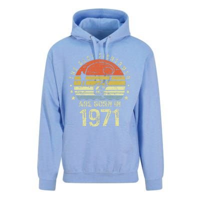 Best Fishermen Are Born In 1971 50th Birthday Fishing Gift Unisex Surf Hoodie