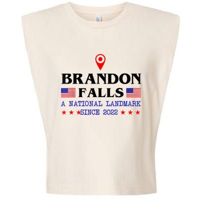 Brandon Falls A National Landmark Funny Trendy Sarcastic Garment-Dyed Women's Muscle Tee