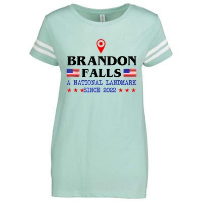 Brandon Falls A National Landmark Funny Trendy Sarcastic Enza Ladies Jersey Football T-Shirt