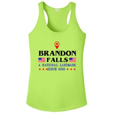 Brandon Falls A National Landmark Funny Trendy Sarcastic Ladies PosiCharge Competitor Racerback Tank