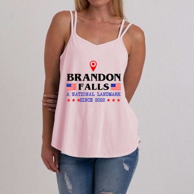 Brandon Falls A National Landmark Funny Trendy Sarcastic Women's Strappy Tank