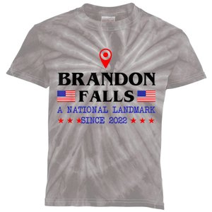 Brandon Falls A National Landmark Funny Trendy Sarcastic Kids Tie-Dye T-Shirt