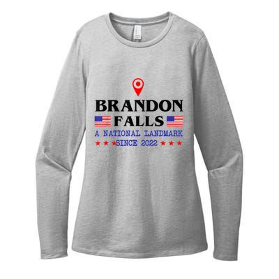 Brandon Falls A National Landmark Funny Trendy Sarcastic Womens CVC Long Sleeve Shirt