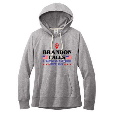 Brandon Falls A National Landmark Funny Trendy Sarcastic Women's Fleece Hoodie