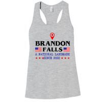 Brandon Falls A National Landmark Funny Trendy Sarcastic Women's Racerback Tank