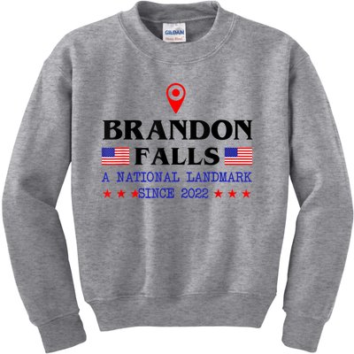 Brandon Falls A National Landmark Funny Trendy Sarcastic Kids Sweatshirt