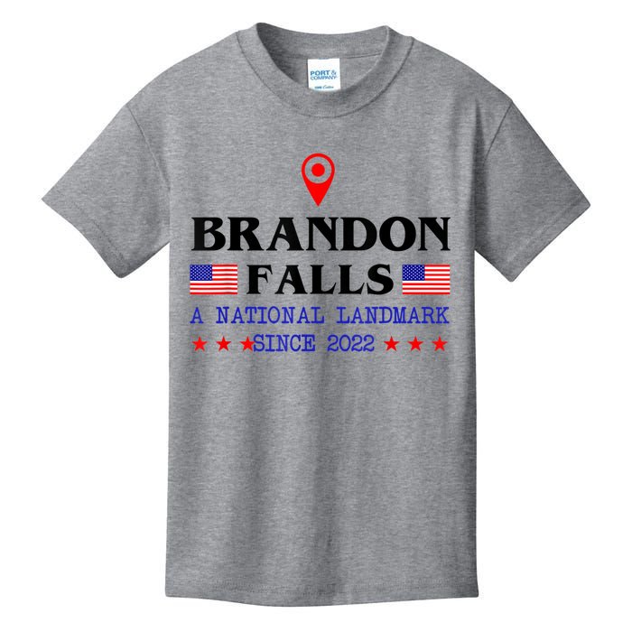 Brandon Falls A National Landmark Funny Trendy Sarcastic Kids T-Shirt