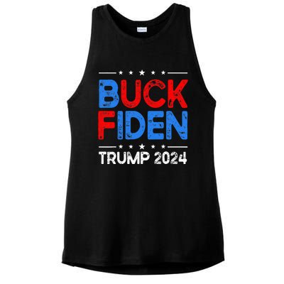 Buck Fiden Anti Biden Funny Impeach Joe Biden Ladies PosiCharge Tri-Blend Wicking Tank