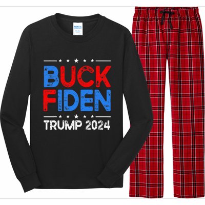 Buck Fiden Anti Biden Funny Impeach Joe Biden Long Sleeve Pajama Set