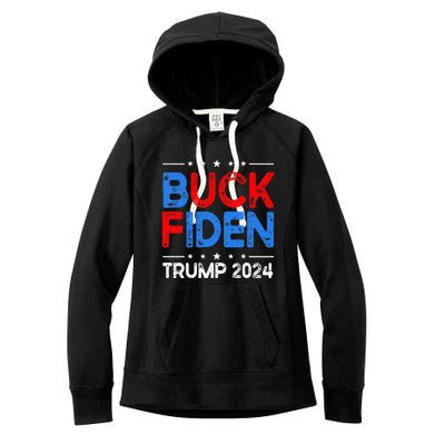 Buck Fiden Anti Biden Funny Impeach Joe Biden Women's Fleece Hoodie