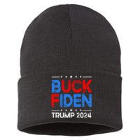 Buck Fiden Anti Biden Funny Impeach Joe Biden Sustainable Knit Beanie