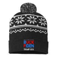 Buck Fiden Anti Biden Funny Impeach Joe Biden USA-Made Snowflake Beanie