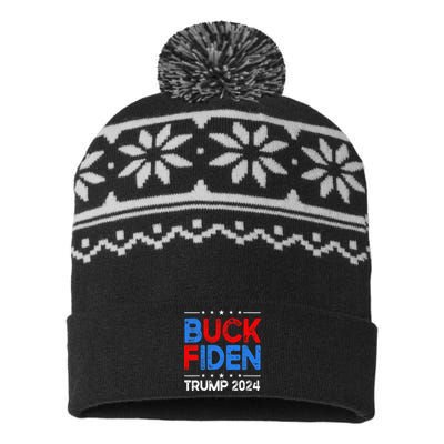 Buck Fiden Anti Biden Funny Impeach Joe Biden USA-Made Snowflake Beanie