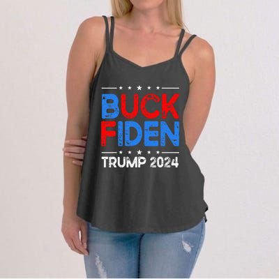 Buck Fiden Anti Biden Funny Impeach Joe Biden Women's Strappy Tank