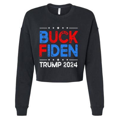 Buck Fiden Anti Biden Funny Impeach Joe Biden Cropped Pullover Crew