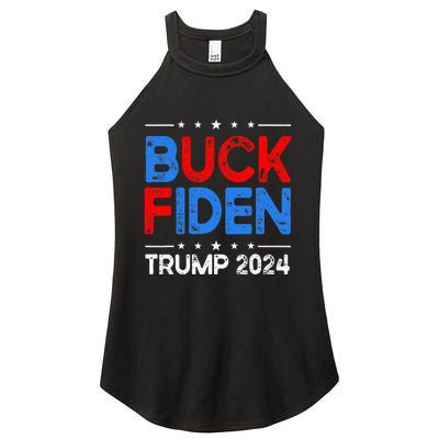 Buck Fiden Anti Biden Funny Impeach Joe Biden Women's Perfect Tri Rocker Tank