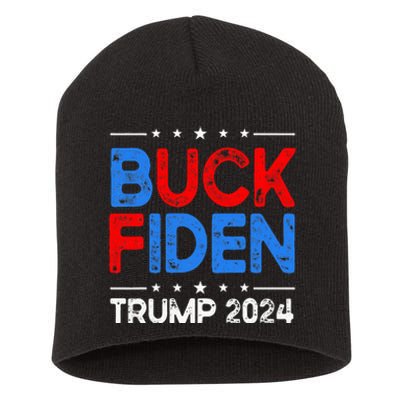 Buck Fiden Anti Biden Funny Impeach Joe Biden Short Acrylic Beanie