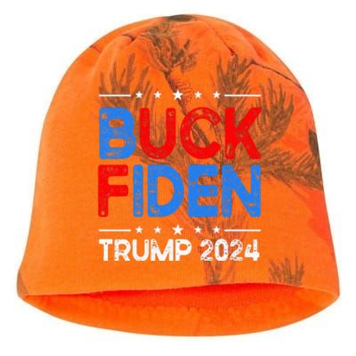 Buck Fiden Anti Biden Funny Impeach Joe Biden Kati - Camo Knit Beanie