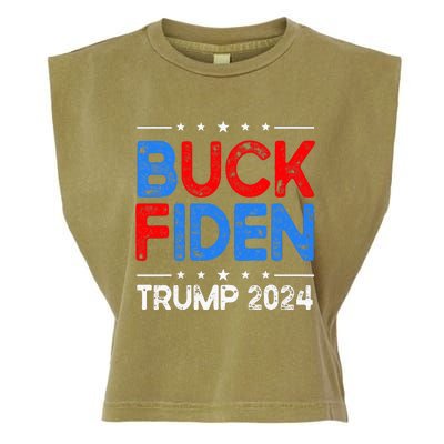 Buck Fiden Anti Biden Funny Impeach Joe Biden Garment-Dyed Women's Muscle Tee