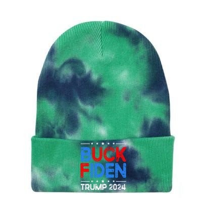 Buck Fiden Anti Biden Funny Impeach Joe Biden Tie Dye 12in Knit Beanie