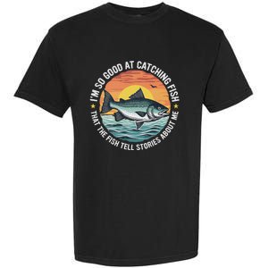 Bass Fishing Angler Funny Fisherman Catching Fish Garment-Dyed Heavyweight T-Shirt