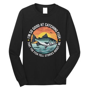 Bass Fishing Angler Funny Fisherman Catching Fish Long Sleeve Shirt