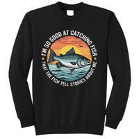 Bass Fishing Angler Funny Fisherman Catching Fish Sweatshirt