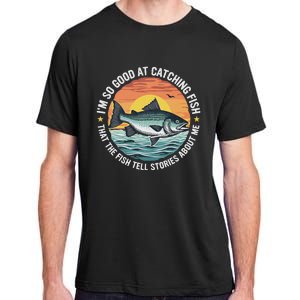 Bass Fishing Angler Funny Fisherman Catching Fish Adult ChromaSoft Performance T-Shirt