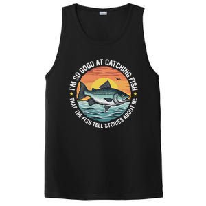 Bass Fishing Angler Funny Fisherman Catching Fish PosiCharge Competitor Tank