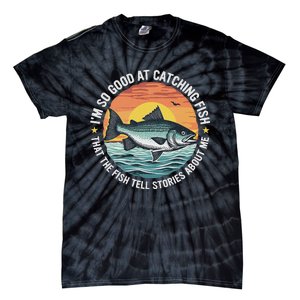 Bass Fishing Angler Funny Fisherman Catching Fish Tie-Dye T-Shirt