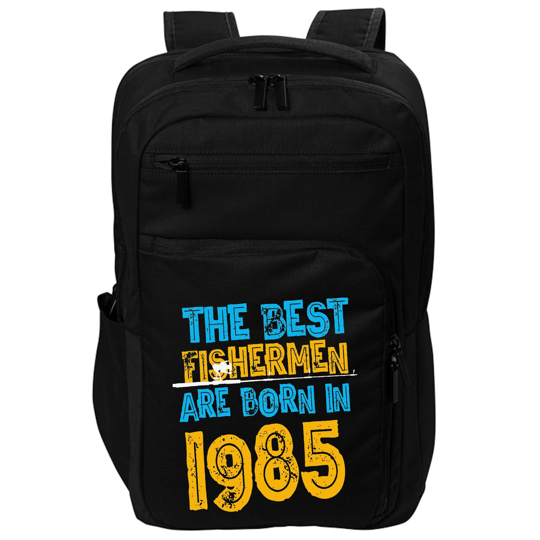 Best Fishermen Are Born In 1985 36th Birthday Fishing Retro Impact Tech Backpack